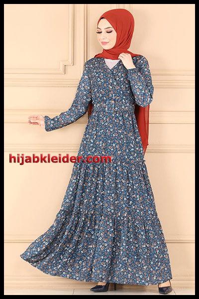 2023 Winter Große Größe Hijab Kleider Modelle 9 - ModaSelvim Große Größe Hijab Kleid